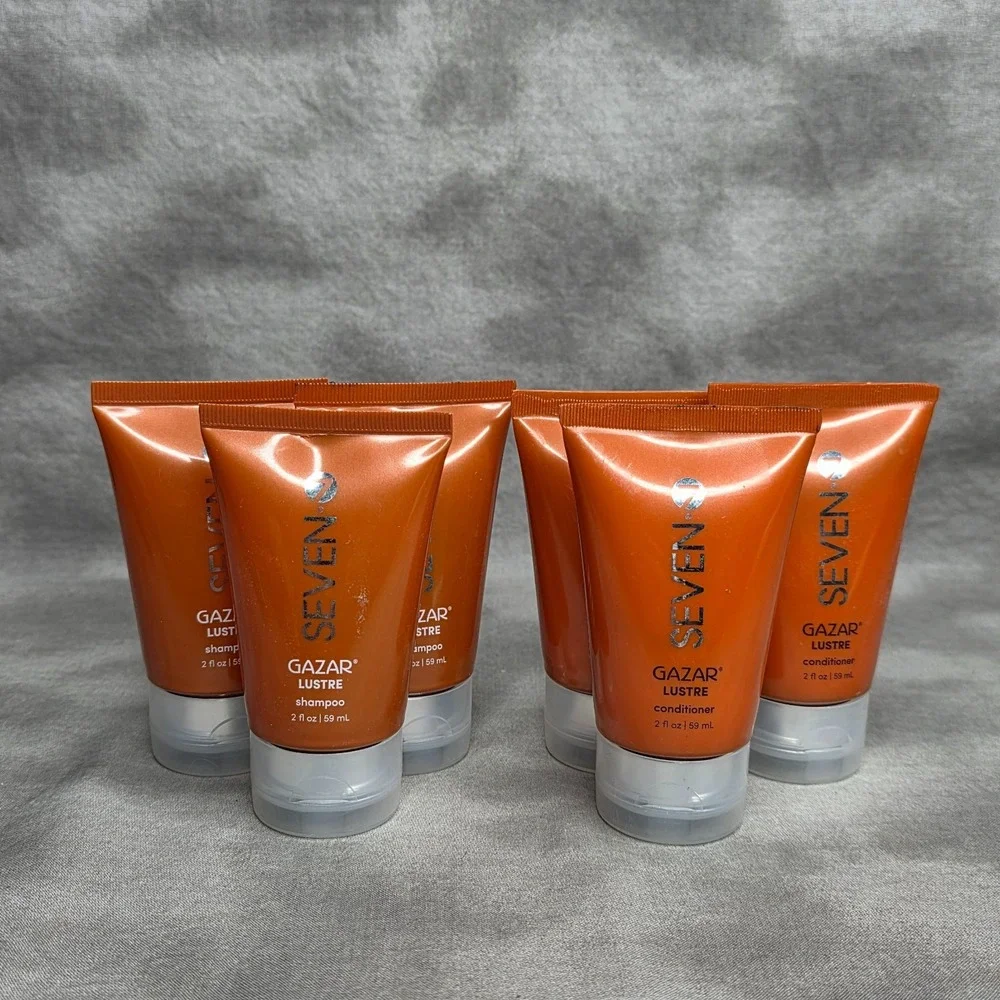 Seven Gazar Lustre Shampoo (X3) & Conditioner (X3) SET 2 fl oz ea Travel Size